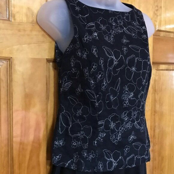 Ann Taylor Loft Blouse 3 / 4 Small Petite55% Linen 45% CottonDressy or Casual - Picture 7 of 8